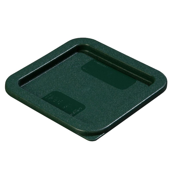 Carlisle Fits all 2 and 4 Qt. Polyethylene Containers in Green, Lid to Fit StorPlus Square Food Storage Containers (Case of 6)