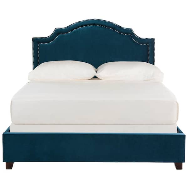 SAFAVIEH Theron Blue Full Upholstered Bed