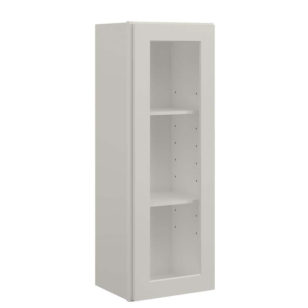15 in. W x 12 in. D x 42 in. H in Shaker Dove Plywood Ready to Assemble Wall Cabinets with Shelf without Glass price history on PriceWatchPro