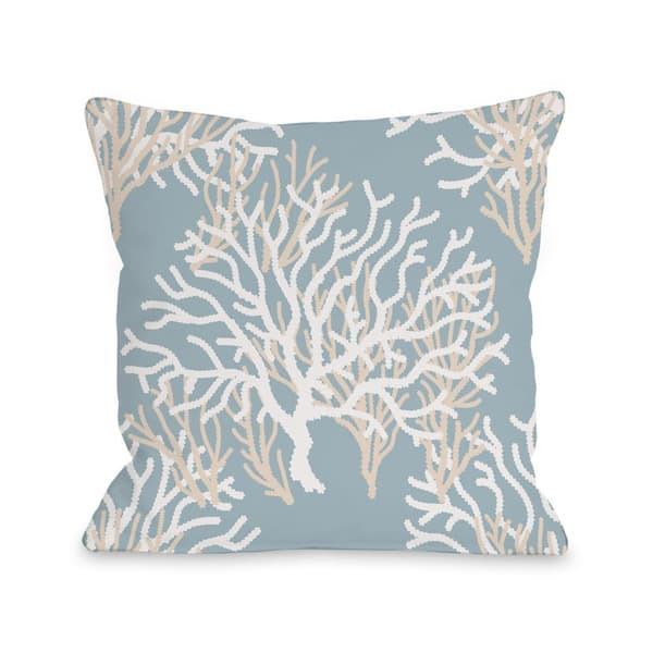 coral and gray throw pillows
