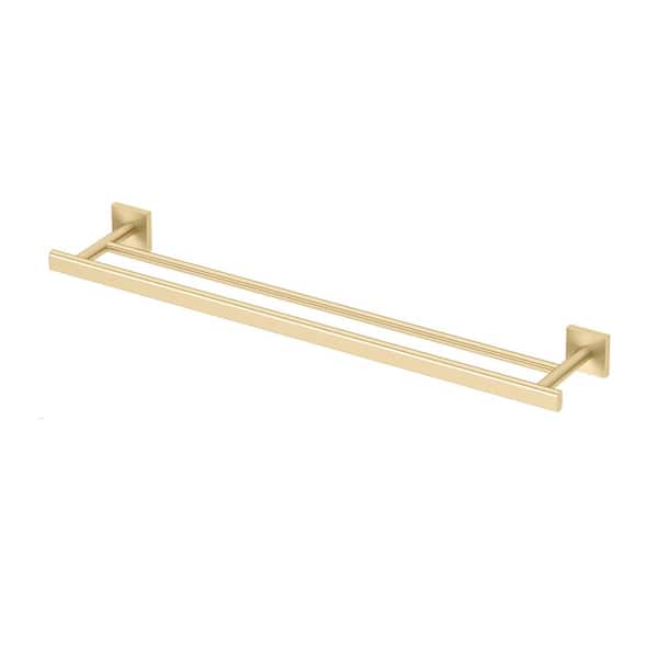 Gatco Elevate 24 in. Double Towel Bar in Brushed Brass