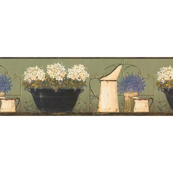 York Wallcoverings Inspired By Color Hydrangea/Agate Wallpaper Border