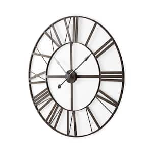 Pender 40.0 L x 2.4 W x 40.0 H Black Iron Round Wall Clock