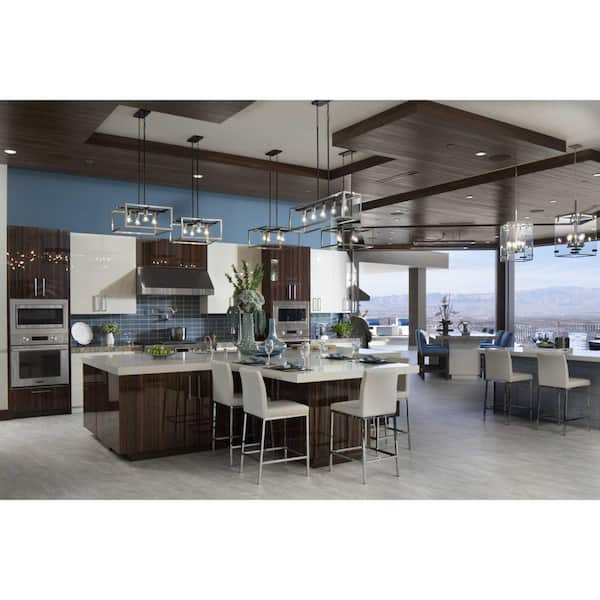 Progress Lighting Union Square Collection 4-Light Stainless Steel Coastal Chandelier Light