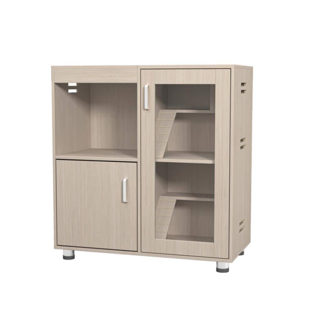 Guinea Pig Cages 4-Tier Hamster Cage Wood with Storage Cabinet, House for R