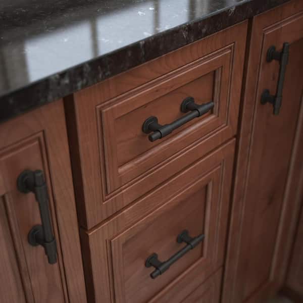 5-Pack Bar Adjusta-Pull Adjustable 1-3/8 to 4 in. (35-102 mm) Classic Matte Black Cabinet Drawer Pulls