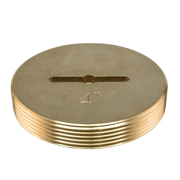 EASTMAN 4 in. Slotted Brass Cleanout Plug 4.5 in. OD for DWV