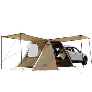 14.25 ft. x 6.5 ft. Khaki Outdoor Tailgate Shade Awning Tent Car Camping Tents