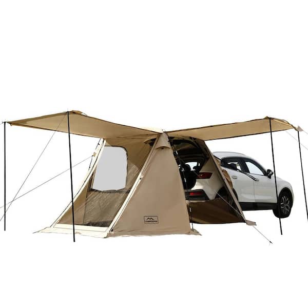 14.25 ft. x 6.5 ft. Khaki Outdoor Tailgate Shade Awning Tent Car Camping Tents