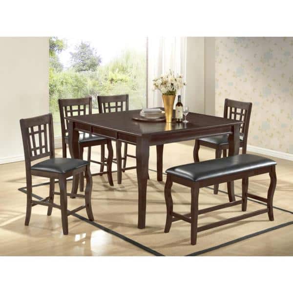 Cherry Wood Counter Height Dining Table, Best Lazy Susan For Dining Table