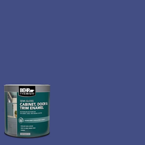 BEHR PREMIUM 1 qt. #MQ5-48 Boudoir Blue Semi-Gloss Enamel Interior/Exterior Cabinet, Door & Trim Paint