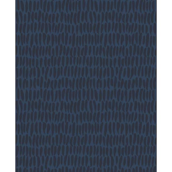 Seabrook Designs Midnight Brushwork Nonwoven Paper Non-Pasted Wallpaper Roll (Covers 57.5 sq. ft.)