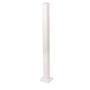 2-1/2 in. x 2-1/2 in. x 39 in. Textured White Aluminum Horizontal Post Kit