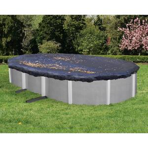 Blue Wave Silver 12-Year 12-ft x 20-ft Oval Above Ground Pool Winter Cover 