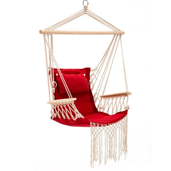 red hammock swing