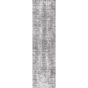 Deedra Misty Contemporary Gray 3 ft. x 10 ft. Runner Rug