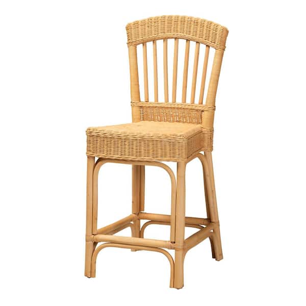 bali & pari Barito 24.4 in. Natural Rattan Counter Stool
