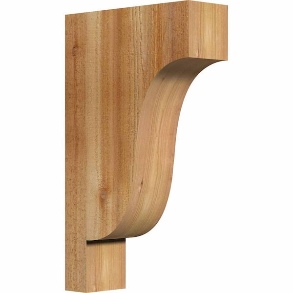 Ekena Millwork 4 in. x 12 in. x 20 in. Western Red Cedar Newport Rough Sawn Corbel