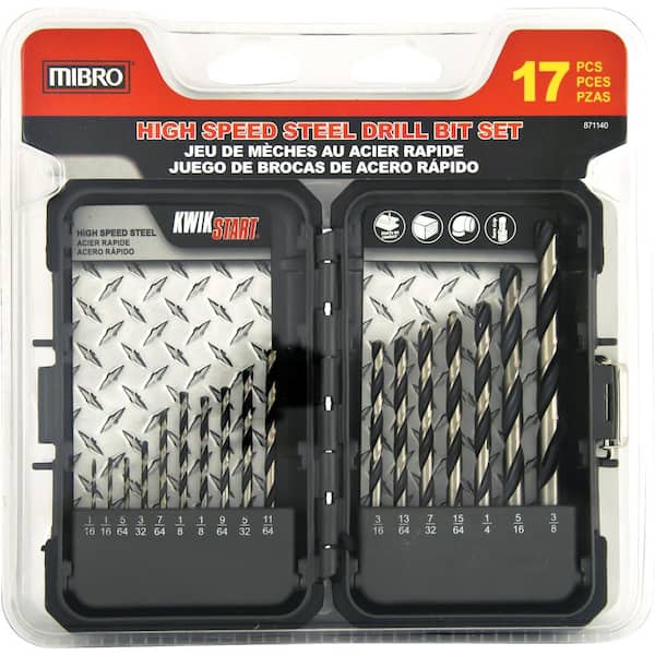 Mibro 17-Piece High Speed Steel Drill Bit Set, 871140
