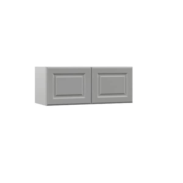 Hampton Bay Designer Series Elgin Assembled 30x12x12 In Wall Bridge Kitchen Cabinet In Heron 0573