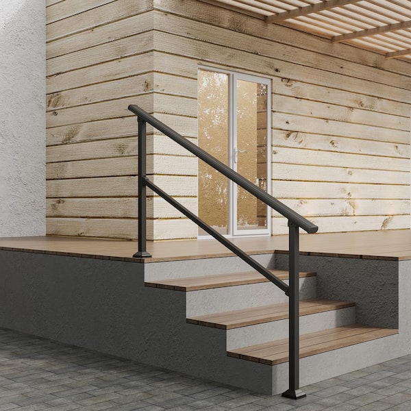 4.66 ft. Metal Handrail for 0-5 Steps (1-Pack)