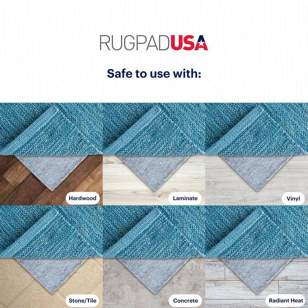 Classic 5' x 8' Gray Felt Cushioned Rug Pad