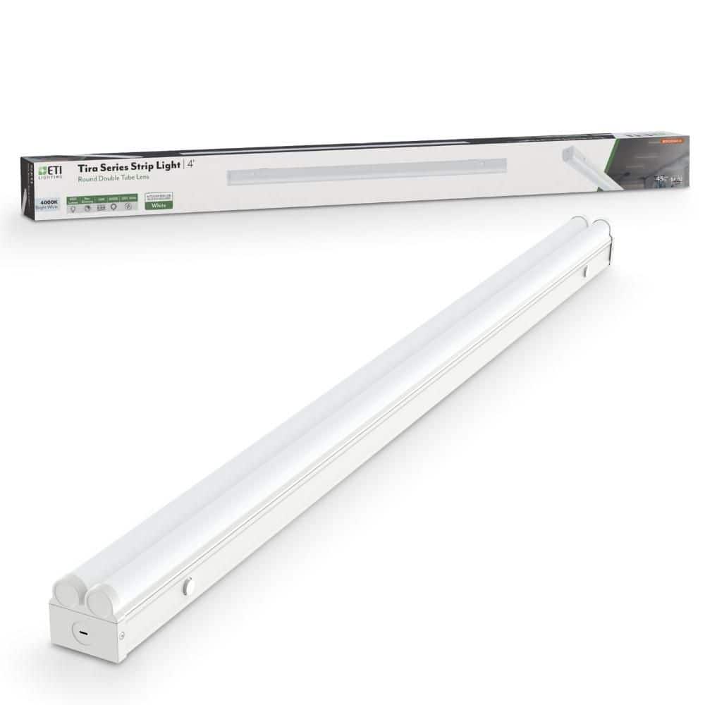 TIRA 4 ft. 40-Watt 2-Light Integrated LED Strip Light Fixture - 4000K Bright White - 4500 Lumens - Garage Light price history on PriceWatchPro
