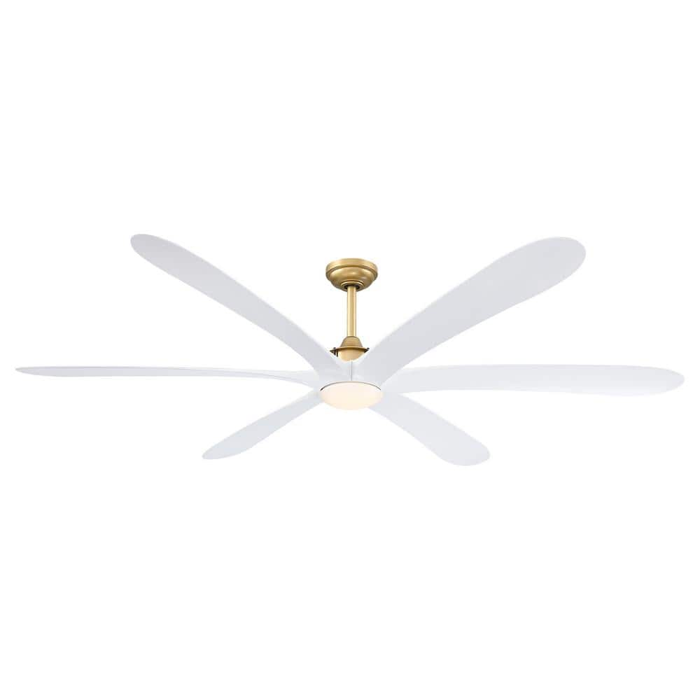 Parrot Uncle 72 in. Integrated LED Downrod Mount Gold Ceiling Fan with  Light and Remote Control HTD21117A-GD - The Home Depot