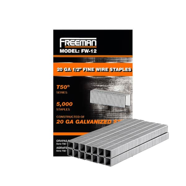 1/2 in. 20-Gauge Fine Wire Staples (5000-Pack)