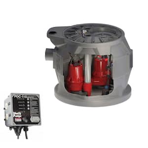 Pro680 Series 1 HP Submersible Compact Duplex Effluent Septic Pump System