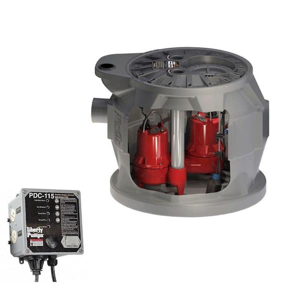 Liberty Pumps Pro680 Series 1 HP Submersible Compact Duplex Effluent Septic Pump System