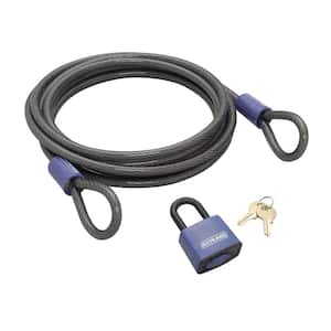 15 ft. Double Loop Cable with Weatherproof Padlock