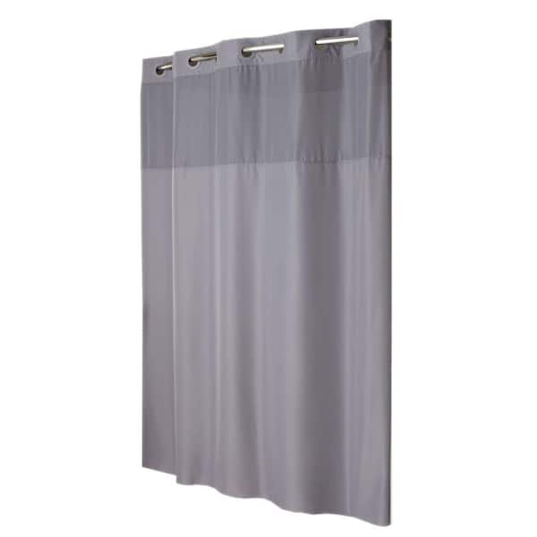 Hookless Shower Curtain Mystery with Liner in Frost Grey