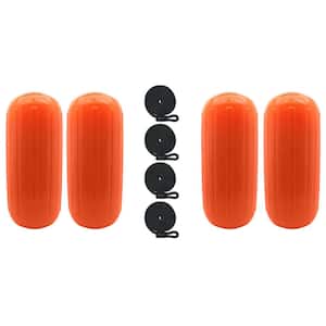 8.5 in. x 20 in. BoatTector HTM Inflatable Fender Value in Neon Orange (2-Pack)