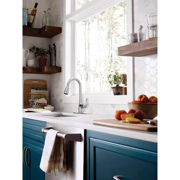 Arbor Single-Handle Pull-Down Sprayer Kitchen Faucet with Power Boost in Chrome