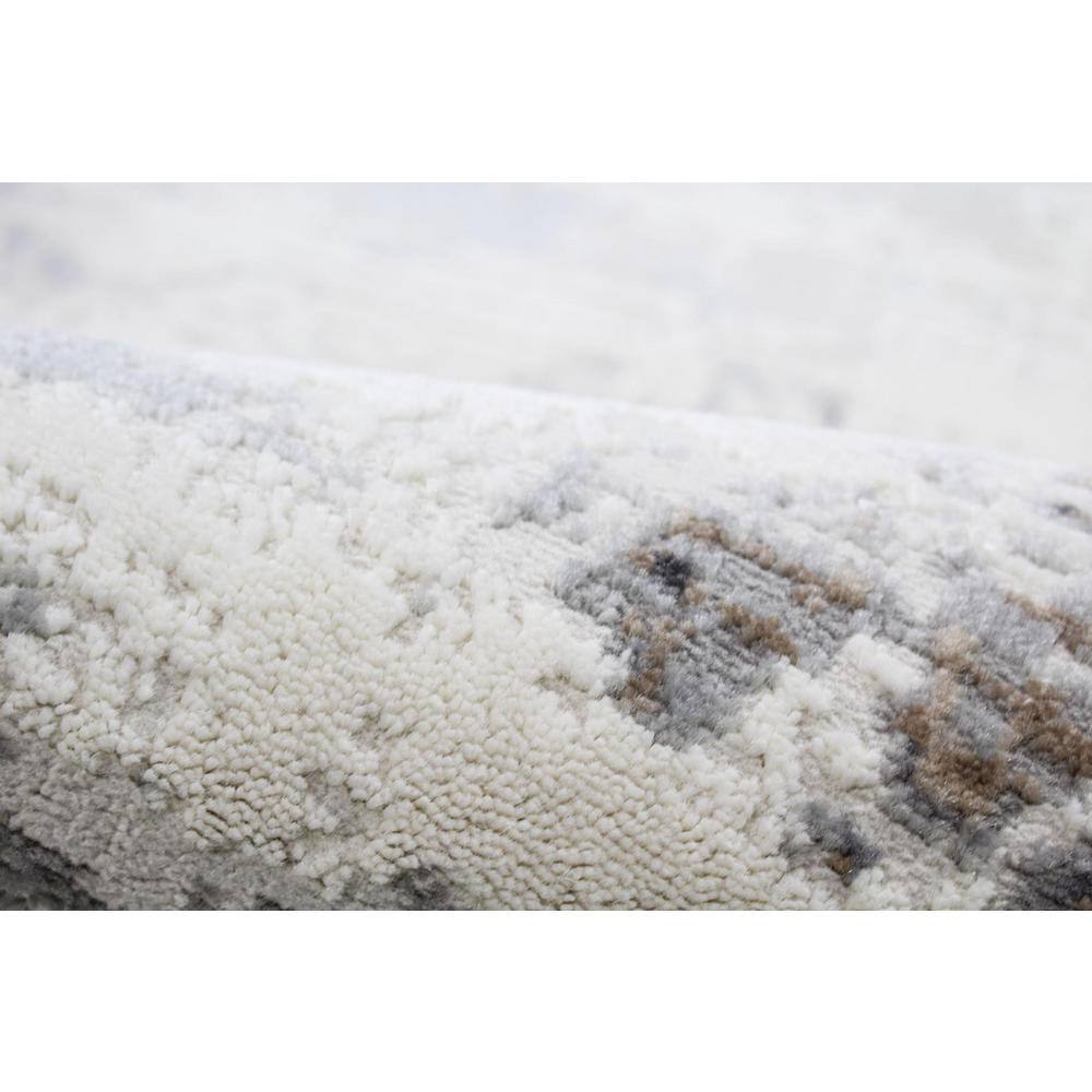 Elegant Tranquility 8' x 10' Gray Synthetic Transitional Area Rug
