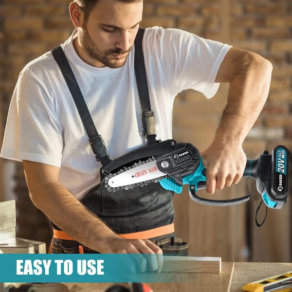 Saker Mini Chainsaw,6 Inch Portable Electric Chainsaw Cordless,2023 Upgrade  saw