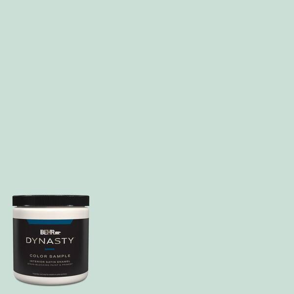 BEHR DYNASTY 8 oz. M4302 Ice Rink Satin Enamel StainBlocking Interior/Exterior Paint and