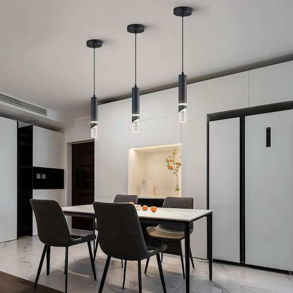 ZHLWIN Home Lighting 6W Black 3-Pack Modern Crystal Integrated LED