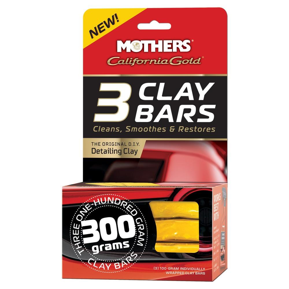 MOTHERS 100 g California Gold Auto Detailing Clay Bar (3-Pack) 07242 - The  Home Depot