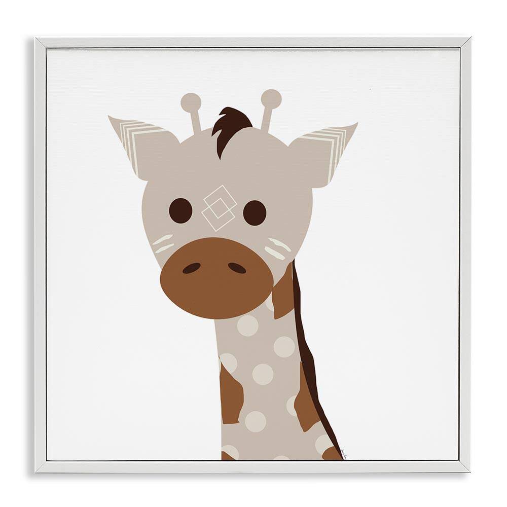 Neutral Tone Giraffe by Daniela Santiago White Framed Animal Giclee Art Print 12 in. x 12 in. price history on PriceWatchPro