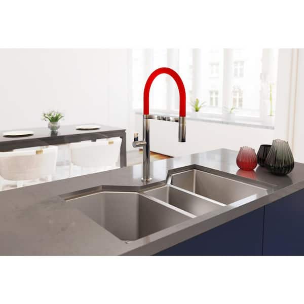 Gravena 35 in. Undermount Triple Bowl 16-Gauge Stainless Steel Kitchen Sink