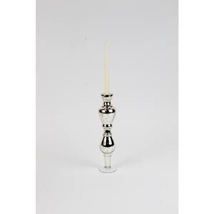 14.5 in. Sliver Glass Taper Candle Holder