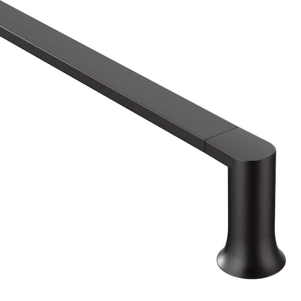 Genta LX 24 in. Wall Mounted Towel Bar in Matte Black