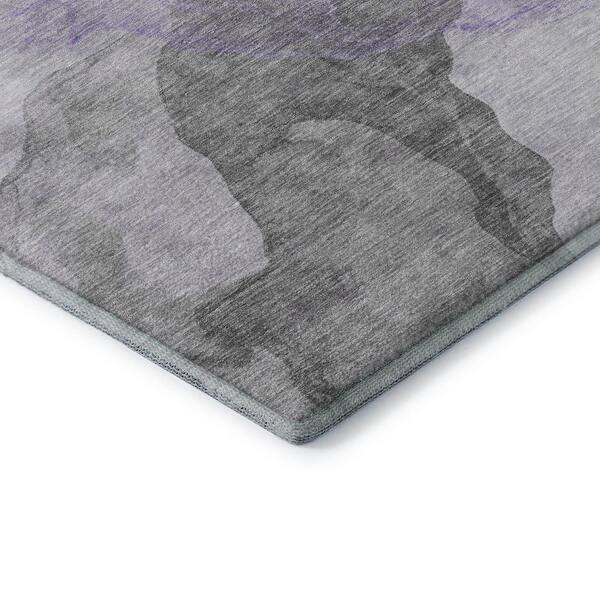 Mayfield Premium Machine Washable Abstract AMF2109 Lavender 2 ft. x 3 ft. Accent Rug
