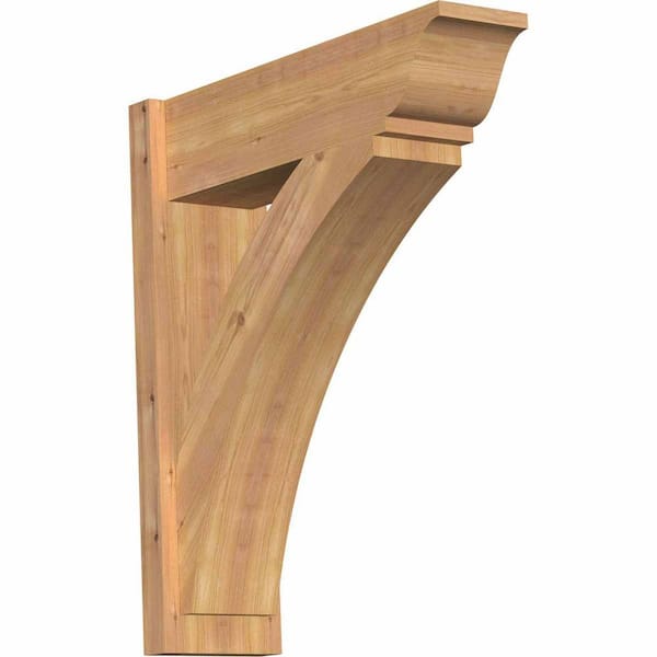 Ekena Millwork 8 in. x 30 in. x 26 in. Western Red Cedar Thorton Traditional Smooth Outlooker