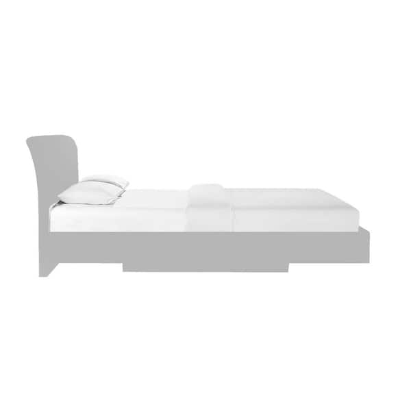Charlie White Queen Platform Bed