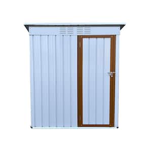 5 ft. W x 3 ft. D White Metal Outdoor Storage Shed (25 sq. ft.)