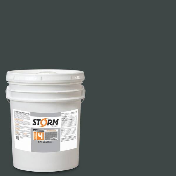 Storm System Category 4 5 gal. Steel Rod Matte Exterior Wood Siding 100% Acrylic Latex Stain