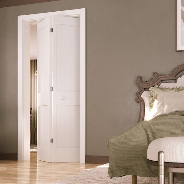 eightdoors 30 in. x 80 in. x 1-3/8 in. 2-Panel Shaker White Prime